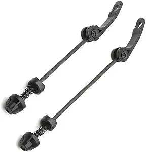 Road Mountain Bicycle MTB Wheel Hub Front and Rear Skewers Quick Release Clip Bolt Lever Axle QR 145/180 mm, a Pair