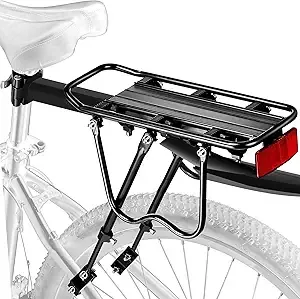 Rear Bike Rack,Bike Cargo Rack w/Fender & Large Size Reflective,Quick Release Mountain Road Bicycle Rear Racks,Universal Bike Luggage Rack,Large Capacity Bike Pannier Rack,YONTUO