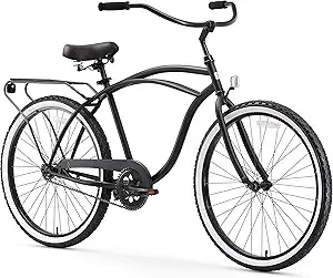 sixthreezero Around The Block Men's Beach Cruiser Bike, Hybrid Bicycle with Rear Rack